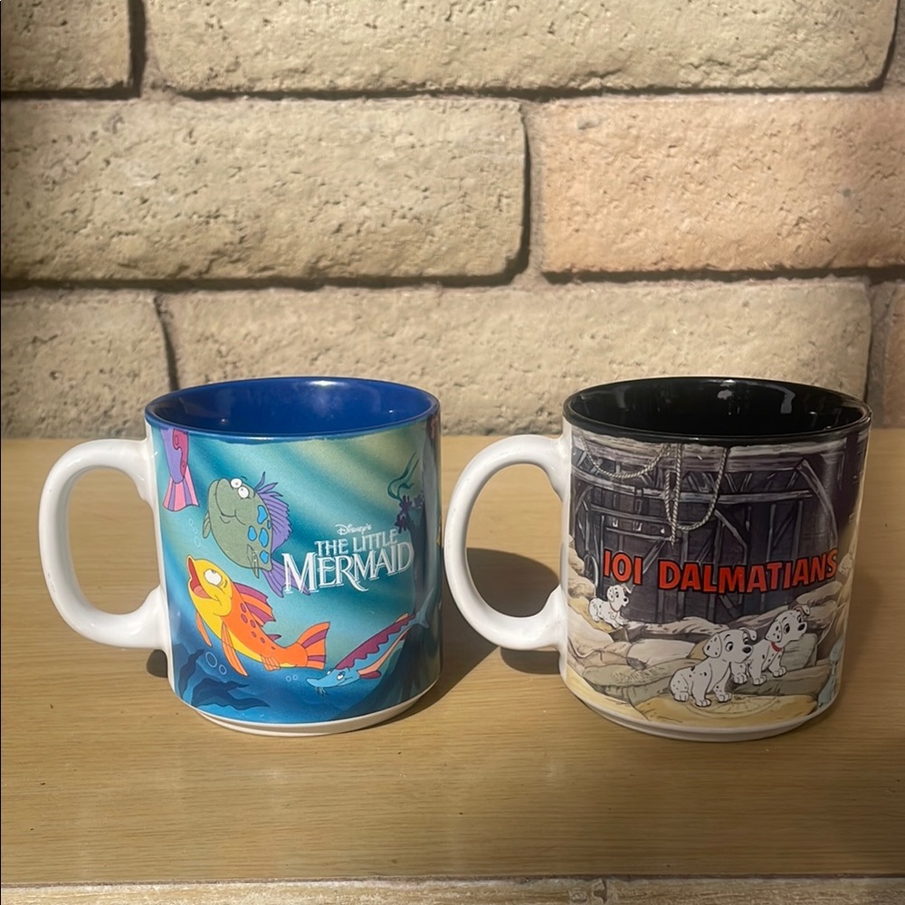 Disney The Little Mermaid and 101 Dalmatians Mug Set of 2